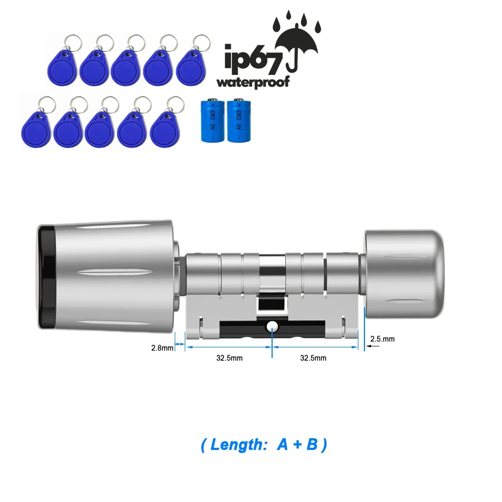 TTLock Smart Lock-cilinder Euro Elektronisch deurslot IP67 Waterdicht Anti-boor Toegang op afstand via app-bediening