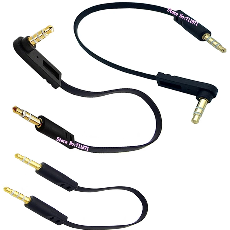 Sudut Kanan Datar Jantan Ke Jantan TRS TRRS 3.5 Kabel Adaptor Garis Lurus 90 Derajat TRRS TRS Kabel Saluran Audio Jantan 3 4 Tiang 3.5Mm