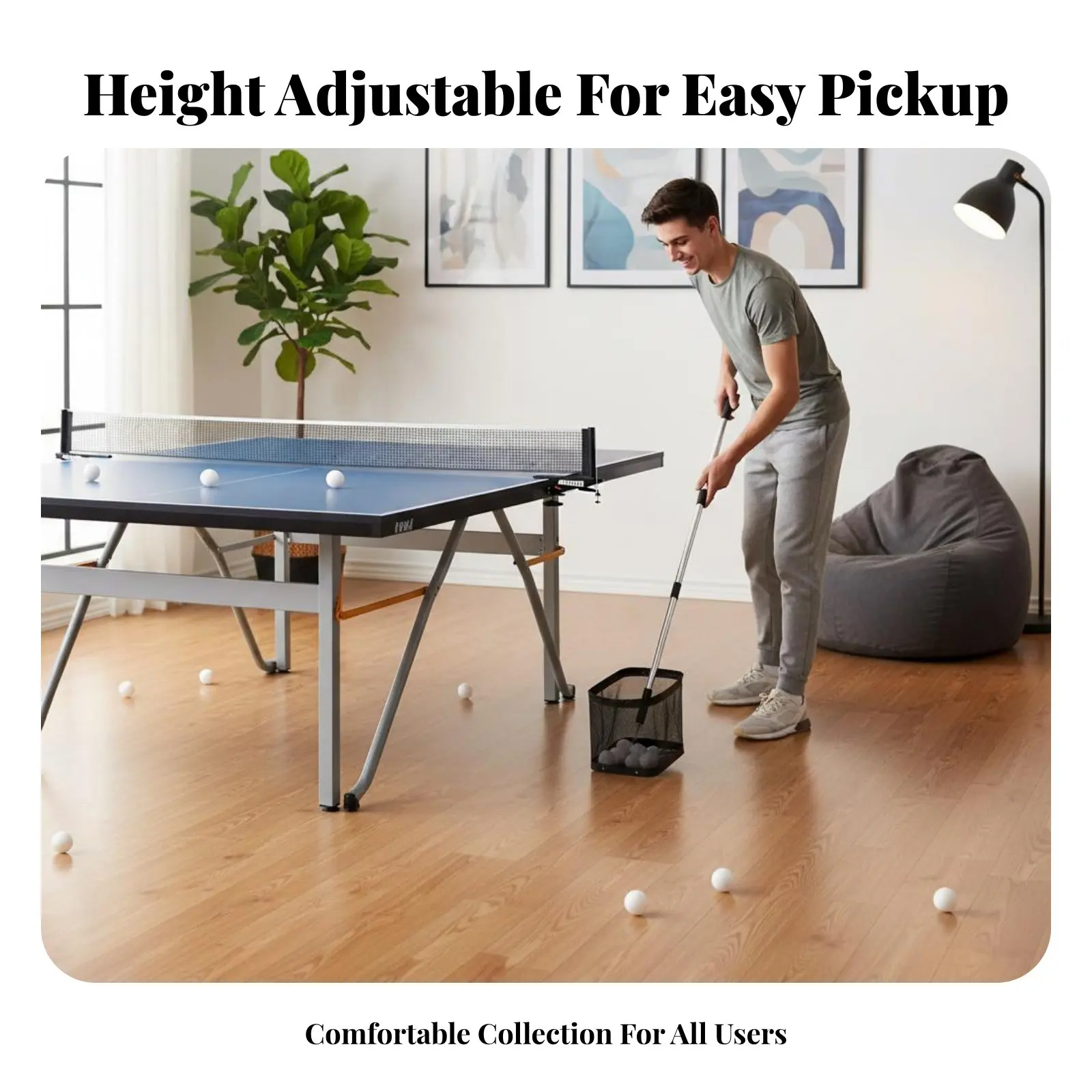

Racket Sport Pong Sphere Picker Portable Table Racket Sport Sphere Collector Sports Training Aid Lightweight Easy to Use