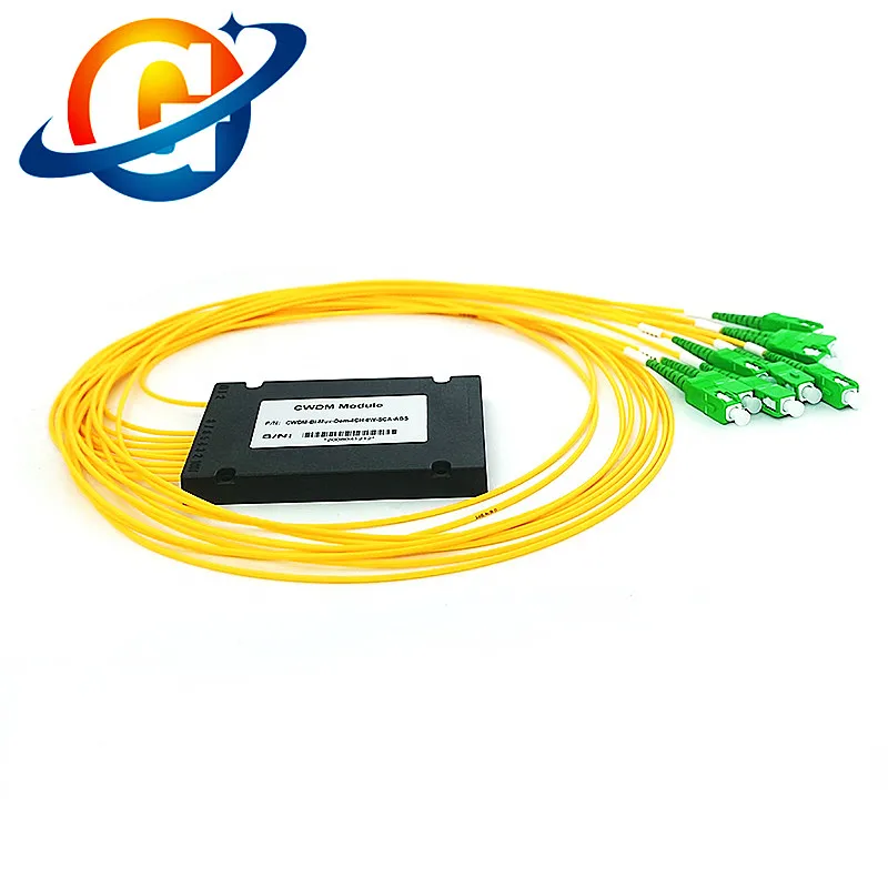 

Bidi Mux Demux 4CH Fiber Optic CWDM Black ABS Module with SM 2.0mm Cable SC/APC Connector