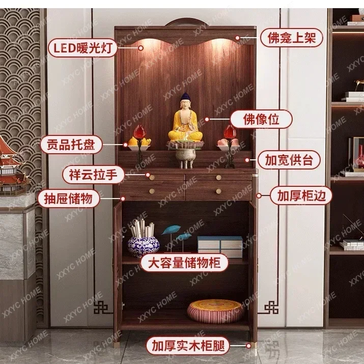 new chinoiserie  for home buddhist niche  casual modern tribute stepped bodhisattva altar, buddha table