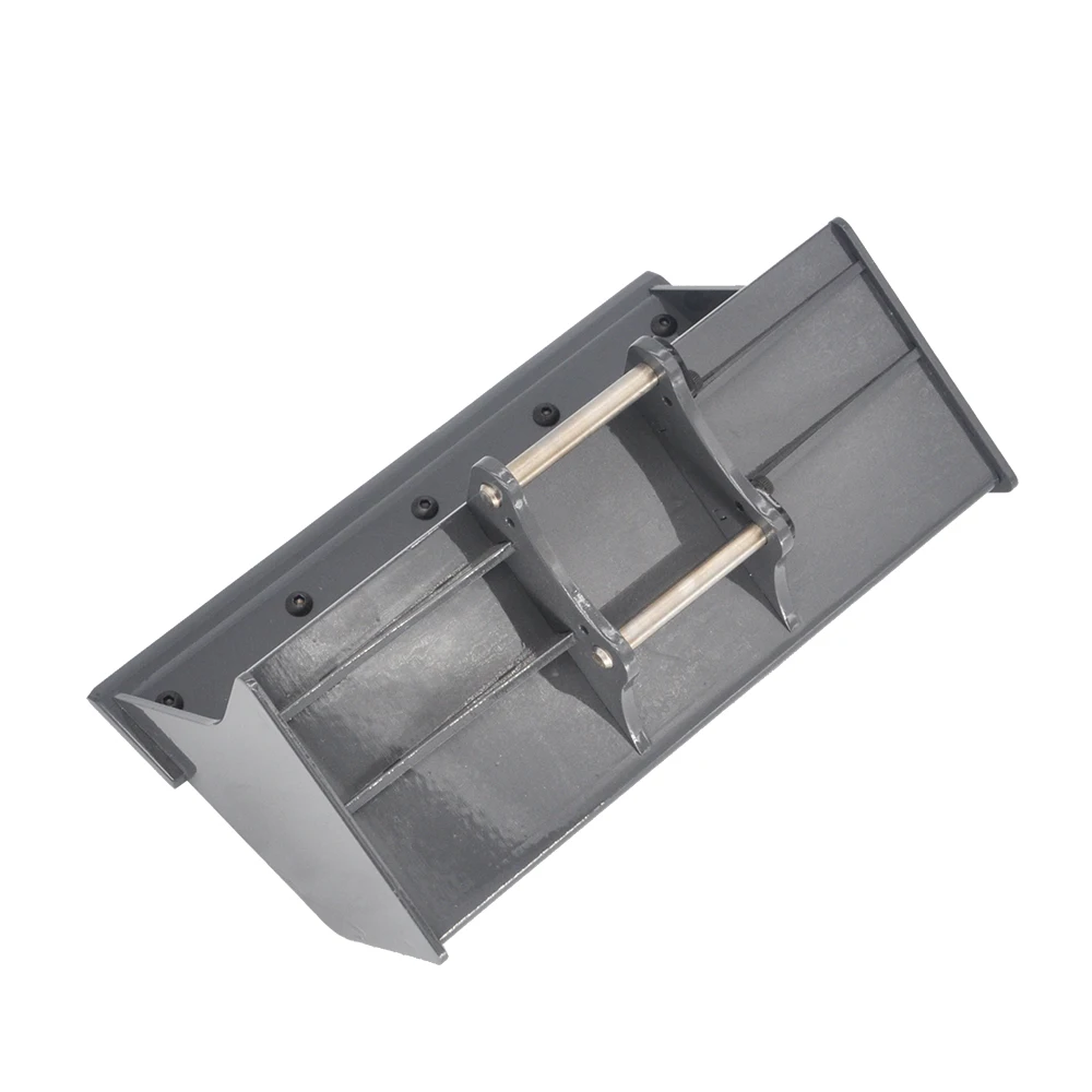 Metal Wide Flat Bucket For 1:14 RC R945 Hydraulic Excavator Model Upgrade Big Bucket Parts