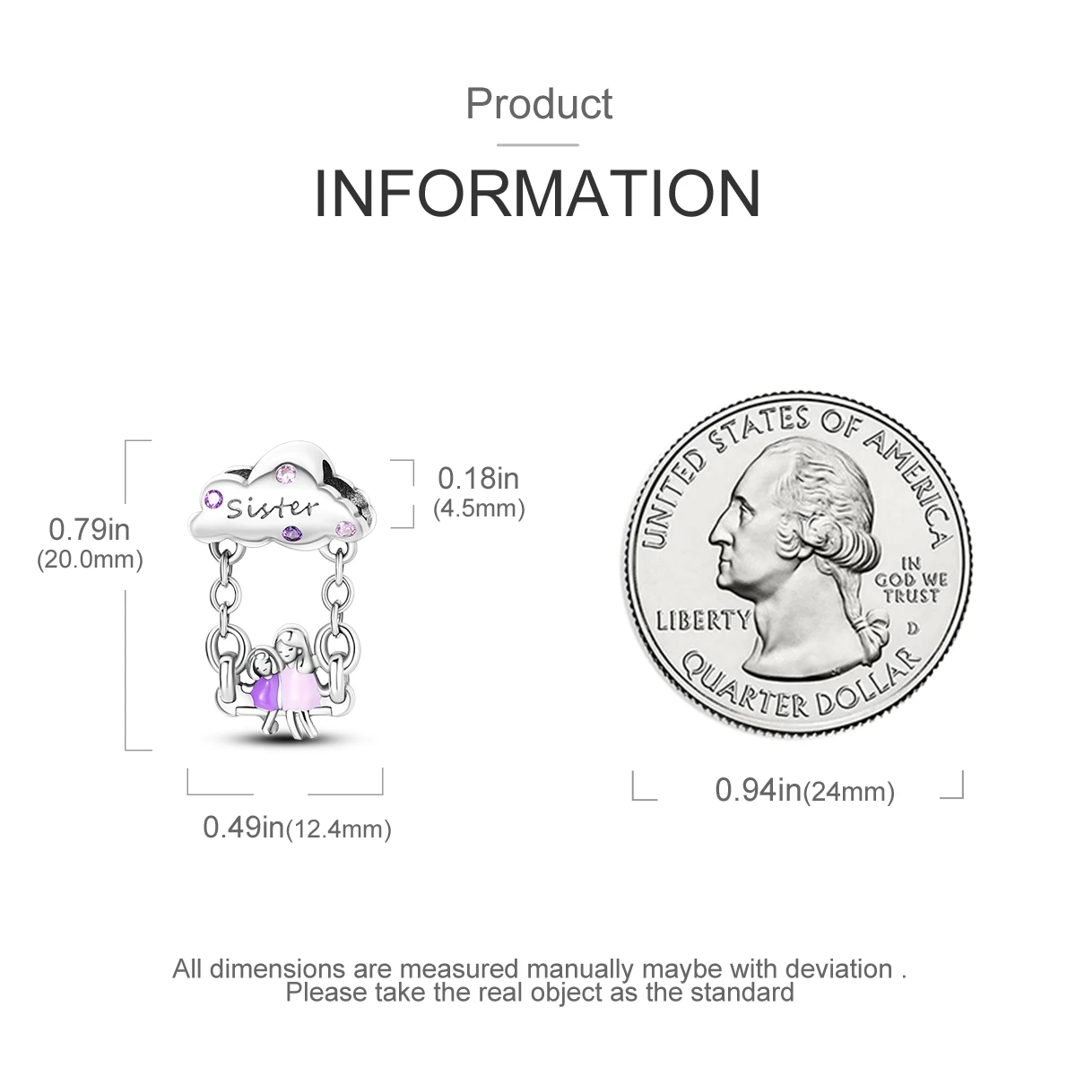 LAZA 1PC Silver Plated Cat Sister Luminous Star Charms Fit Bracelet DIY For Woman Fashion Jewelry image 6