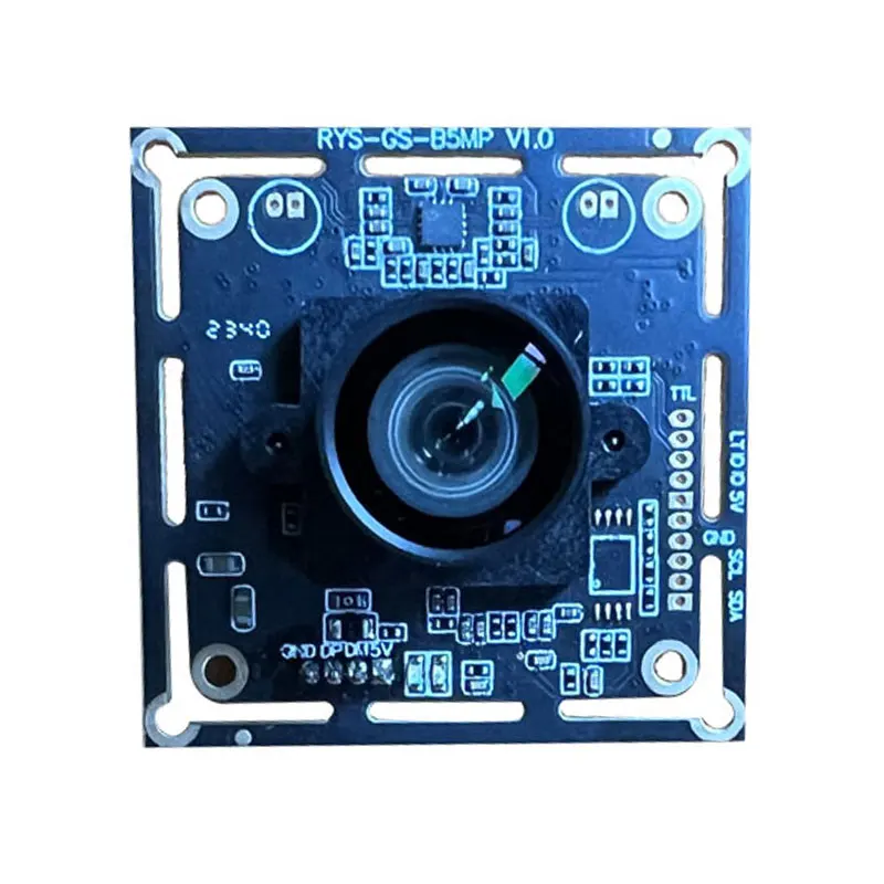 5MP Color Global Shutter USB Camera Module 60fps 70 Degree Wide Angle Mini Webcam Supports External Trigger Industrial Camera
