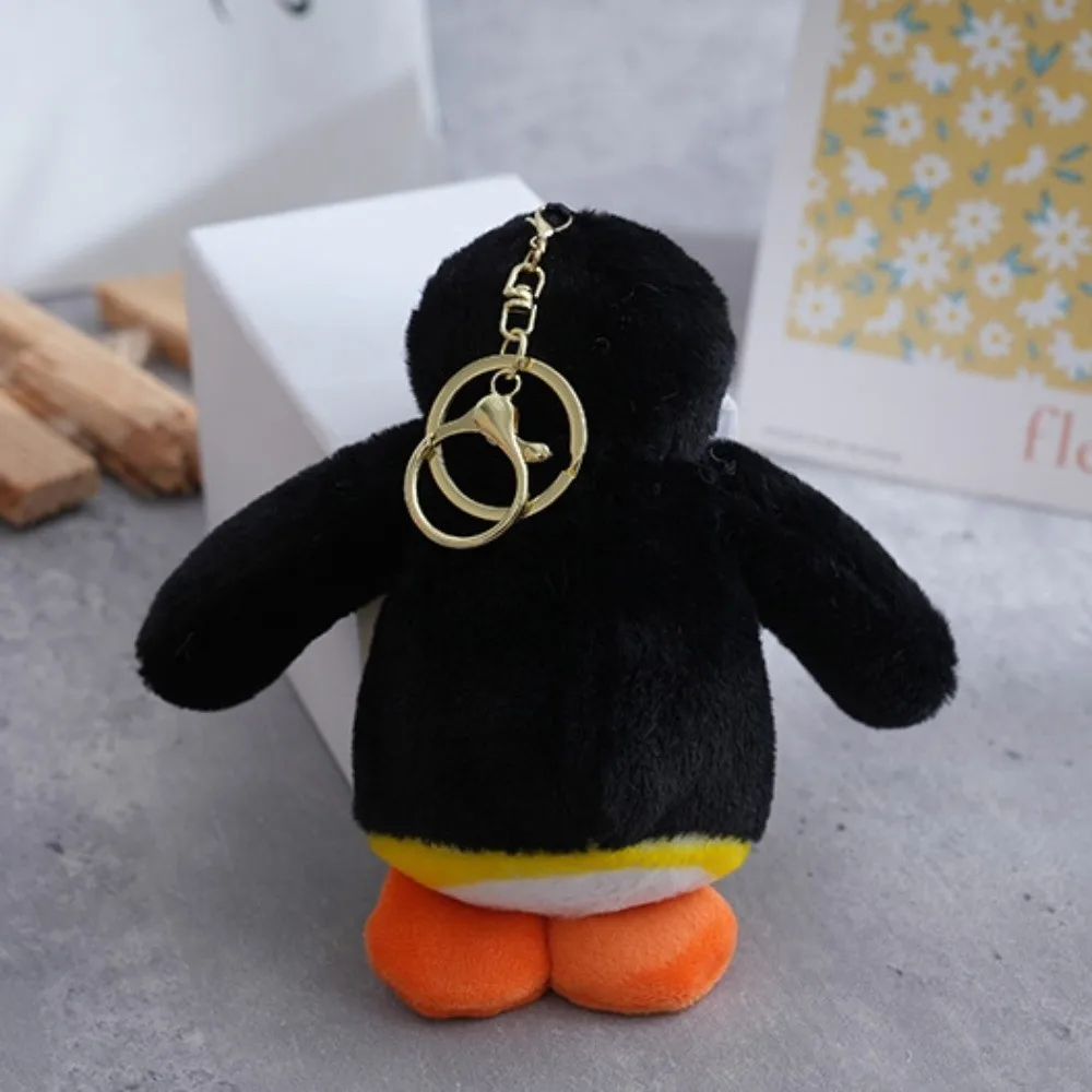 Porte-clés en peluche pingouin, Animal en peluche, dessin animé mignon, poupée Pingu, pendentif drôle de 15cm, pendentif de sac à dos