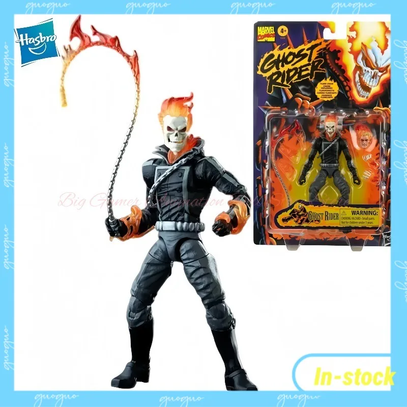 【In-stock】 Hasbro Marvel Legends Series 15cm Ghost Rider  Retro Action Comic Figure Nice Collectible Model Toy Gifts