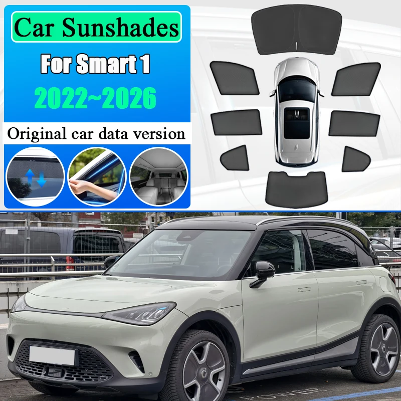 Sun Visor For Smart 1 2022 2023 2024 2025 2026 Windshield Window Mesh Shade Mosquito Net Anti-UV Privacy Curtain Car Accessories