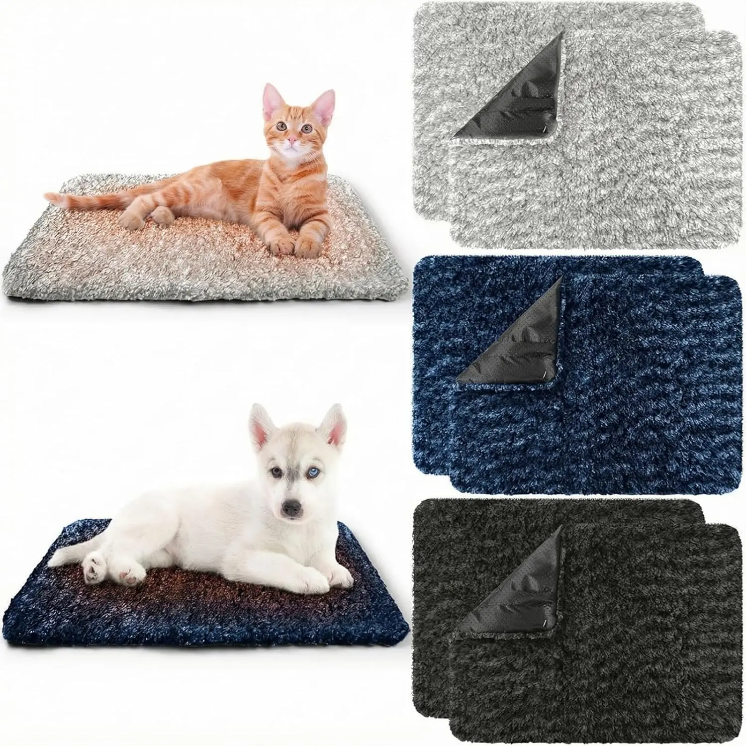 

6 Pack Self Warming Cat Pads,19 x 28 Inch Self Heating Dog Cat Mats Extra Warm Thermal Pet Bed Washable Pet Crate Mat Blanket