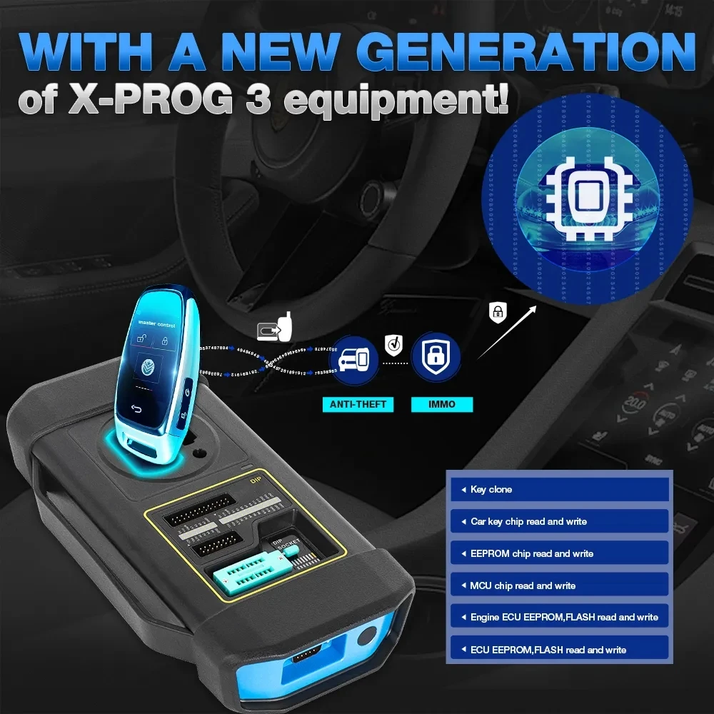 LAUNCH X431 IMMO Elite X-PROG 3 Key Programmer Car OBD2 Diagnostic Tools Anti-Theft Programming 39 Reset Auto Scanner