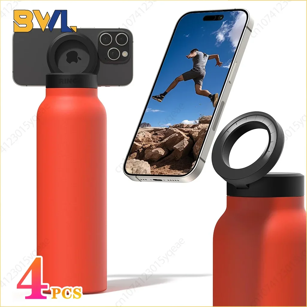 24OZ Insulated Water Bottle Magnetic Mobile Phone Holder Water Bottle 304 Stainless Steel Insulated Mug Outdoor Sports Mug