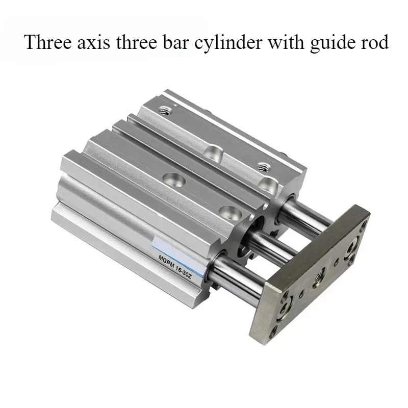 

MGPM20 Linear Guide Cylinder Thin Type 3-Rod Pneumatic Actuator 30-75mm Stroke for Packaging Machinery
