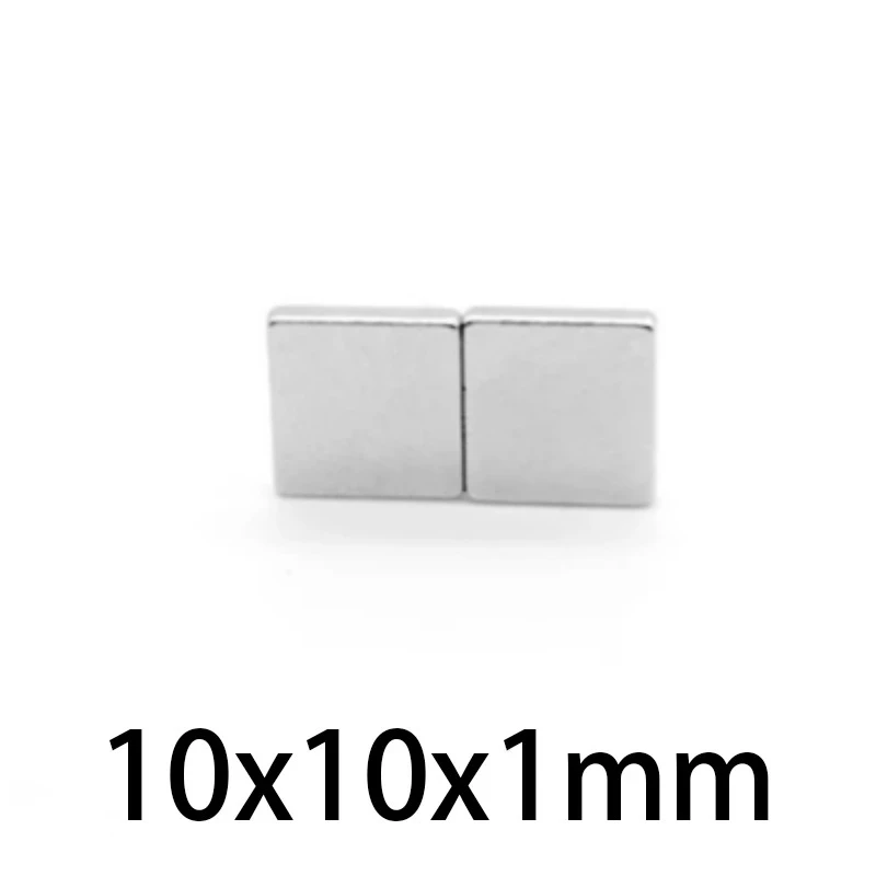 

10x10x1mm Thin Sheet Powerful Magnets 10*10*1 Strong Block Magnets For Fridge DIY Building Scientific Craft Education 10x10x1