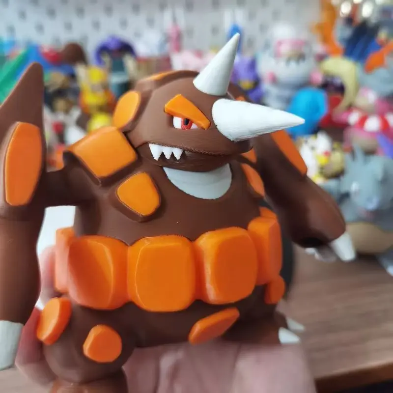 PokéMon Anime Rhyhorn Rhydon Rhyperior 1:20 Proportion World Diy 3d Printing Cartoon Doll Ornaments Model Kids Trendy Toys Gifts