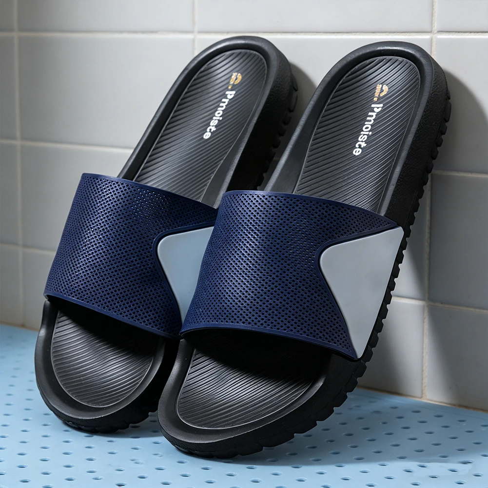 

Men's EVA Slippers Color Blocking PVC Upper Non slip Soft Casual Home Indoor Shoes Breathable Sandals