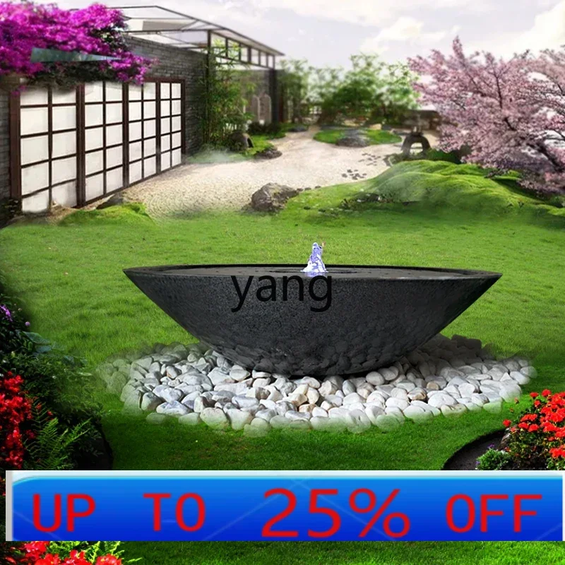 

LHH water curtain wall flowing water fountain courtyard water feature garden modern decorative feng shui bowl