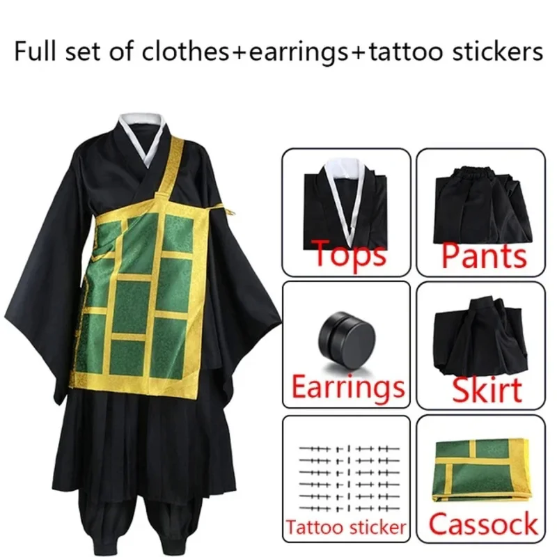 Anime Jujutsu Kaisen Geto Suguru Cosplay Costume Kimono Black Blue Japanese Uniform Halloween Christmas Party Clothes