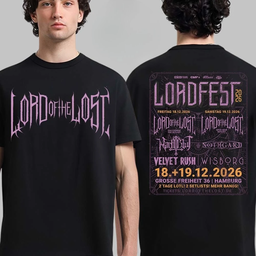 New Lord of The Lost Cotton Band Shirt Unisex Summer Short Sleeve Fashion Brand Tee Luxury Casual Vintage T-shirt
