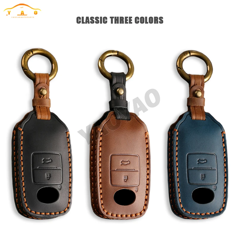 2024 New Genuine Leather Key Case For Toyota Perodua Yaris Ativ Raize Veloz Avanza Rush Daihatsu Keyless