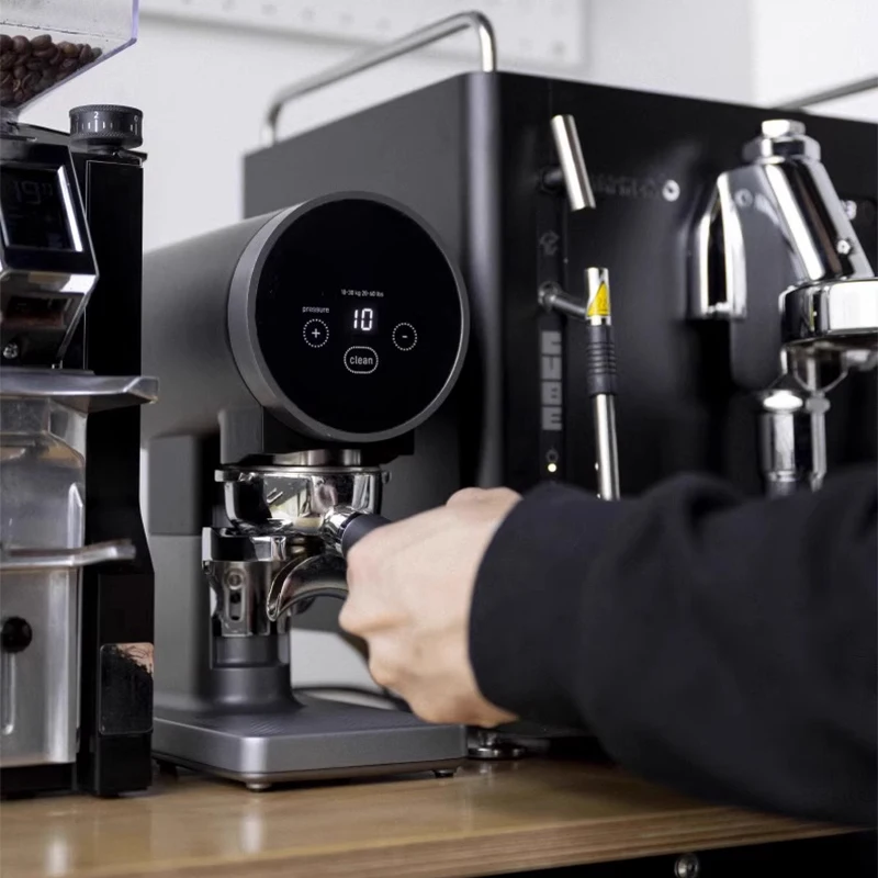 Pressino per caffè elettrico automatico pressino da 58 mm Martello per polvere di caffè commerciale Pressa piatta in acciaio inossidabile Pressa per polvere elettrica