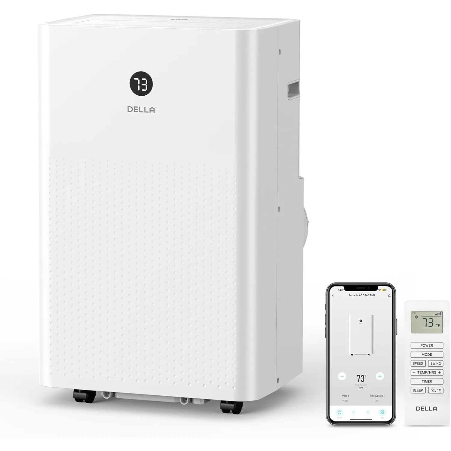 

14,000 BTU Portable Air Conditioner,Cools Up To 800 Sq.Ft,Geo Fencing, Heat pump, Dehumidifier, with Remote Control & Window Kit