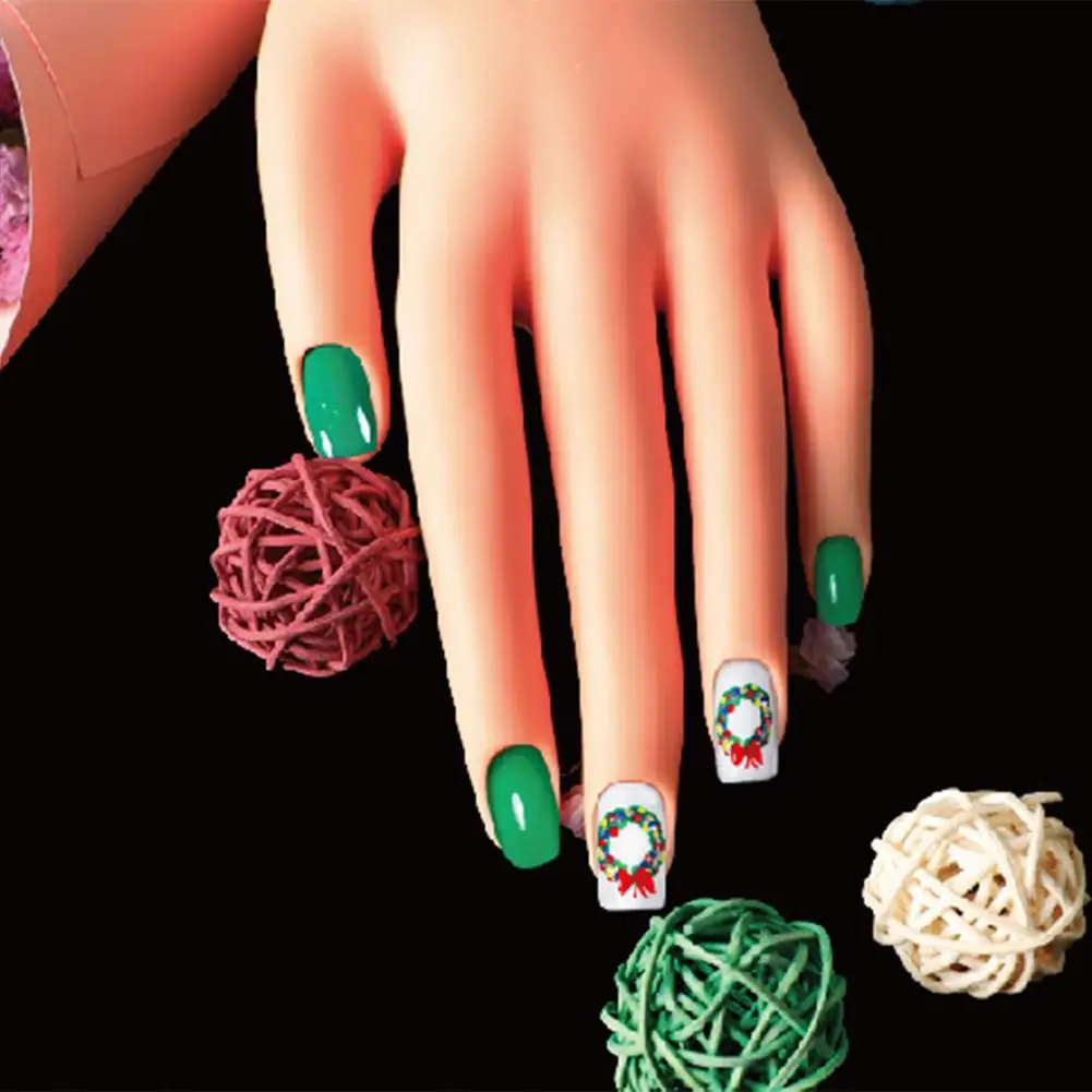 1 PC Nail Art การฝึกซ้อมมือ Bendable ซิลิโคนมือปลอมสําหรับเล็บการฝึกอบรมจอแสดงผลเล็บเครื่องมือ