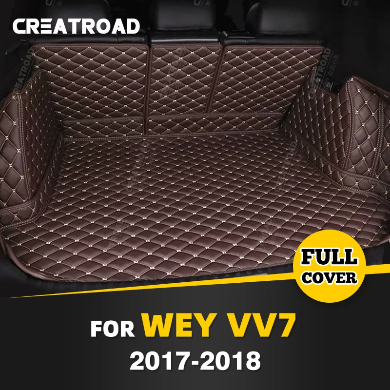 

Auto Full Coverage Trunk Mat For WEY VV7 2017 2018 Leather Car Boot Cover Pad Cargo Liner Interior Protector Accessories