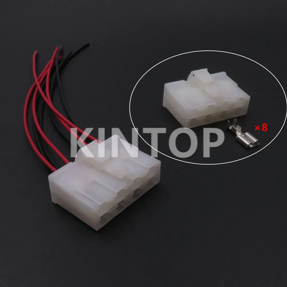 

1 Set 8 Pins 6070-8471 6070-8481 6.3mm AC Assembly Connector Automotive Socket With Terminals