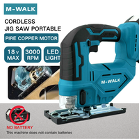 M-WALK Brushless Electric Curved Saw Cordless Jig Saw Portable Multifunction Carpenter Power Tool For Makita 18V Battery Pin