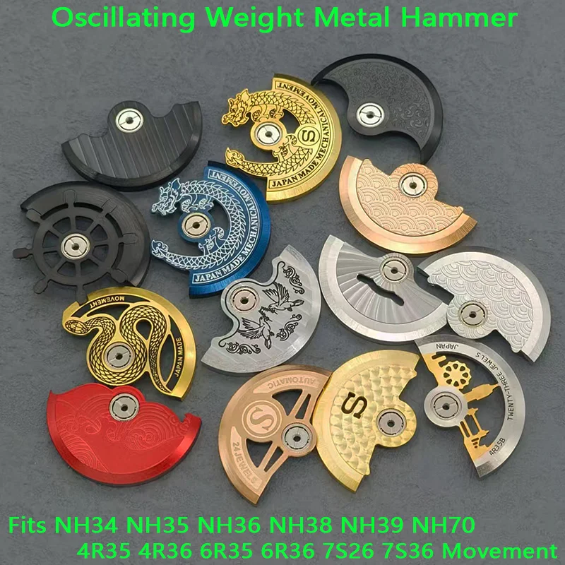 NH35 NH36 Movement Rotos Fits NH38 NH39 4R35 7S26 NH35 NH36 Movement Pendulum Oscillating Weight Hammer Automatic Rotor Repair
