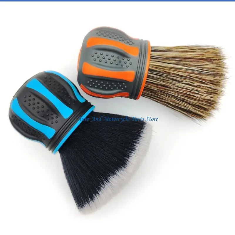 P9FD Compact Dense Bristle Brush Double Purpose Wet Dry Car Brush for Thorough Dusting In Tight Spaces & Delicate Car Interiors
