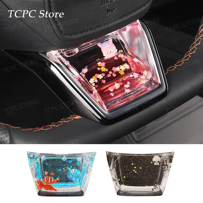 Steering wheel decoration Steering wheel cover Dynamic Fluid Sequins interior For Changan UNI-V UNIV 2022-24 styling Accessories