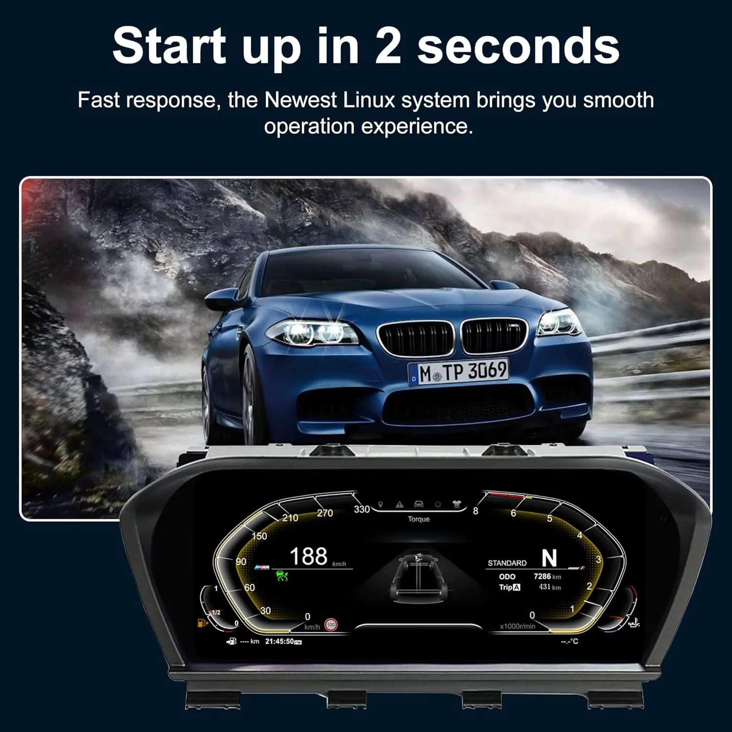 

Dashboard For BMW F20 F52 F22 F45 X1 F48 F49 X2 F39 Cluster Series speedometer LCD instrument panel digital instrument