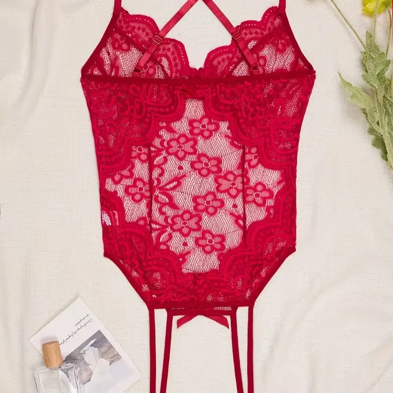 Transparent Sexy Lingerie For Women Sexsi Erotic Underwear Naughty Outfit Lace Open Crotch Porn Lingerie Set Bodysuit Lingerie - Image 5