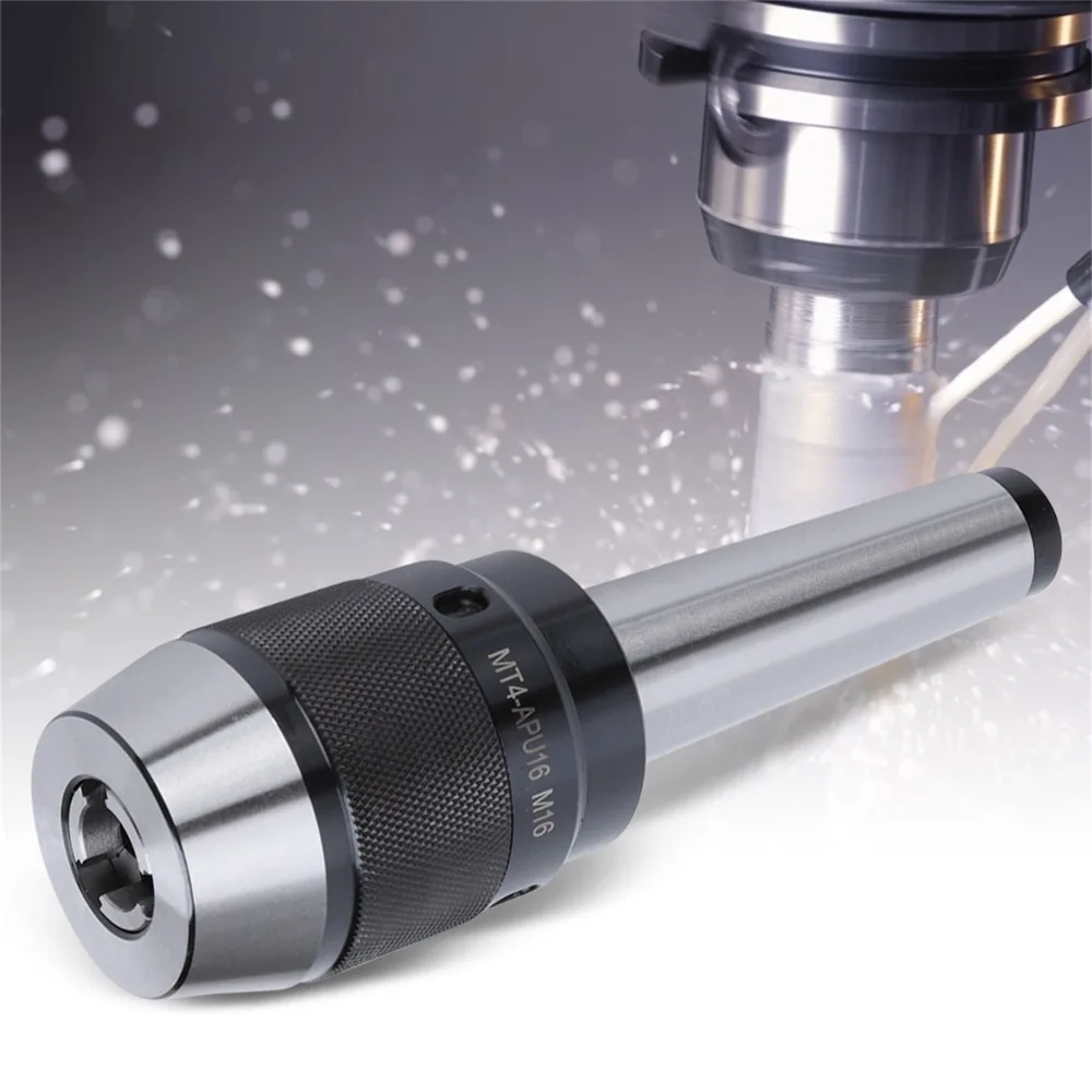 Impact Resistance Integrated Drill Chuck MT4 Shank 1/32-5/8 Inch Capacity Keyless Drill Chuck APU16 Model Integrated Design