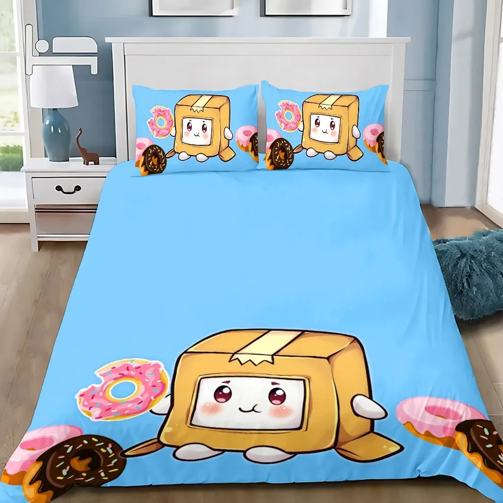 Cartoon Duvet Cover Pillowcase Bedding Set LLankyboxes Adult Boy Girl Bedroom Decoration Children Gift Single Double Large Size