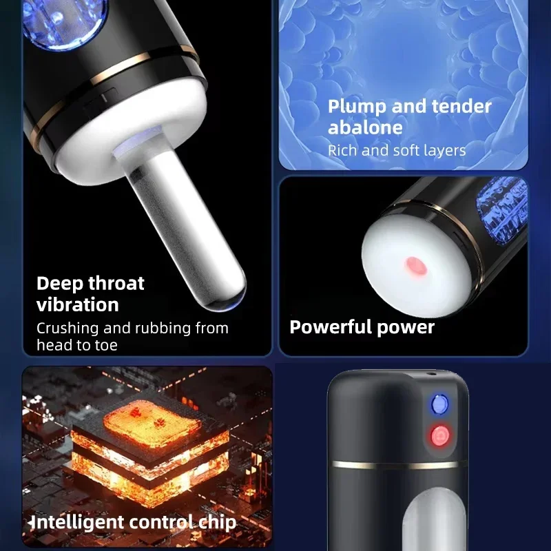Male Masturbator Cup Manual & Automatic Sucking Vibration Blowjob Machine Penis Massager Oral Stimulator Adult Sex Toys for Men - view 5