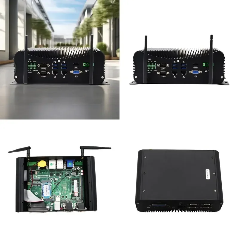 Industrial Mini 12th Generation I5 1235U DDR5 RAM NVMe SSD 6 X DB9 COM Dual LAN + GPIO Windows 10/Linux 3 Year Warranty