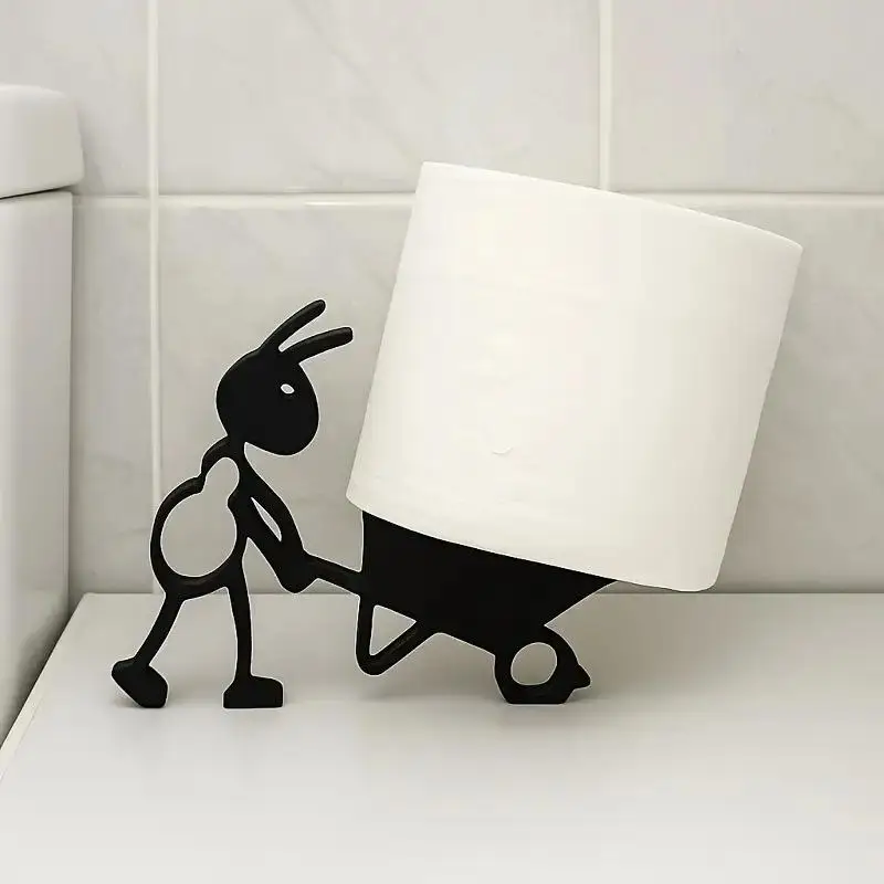。Home Desktop Paper Bracket Decoration Creative Ornaments For Holiday Gift 3D Printed Cute Simple Ant Tissue Holder Figurines