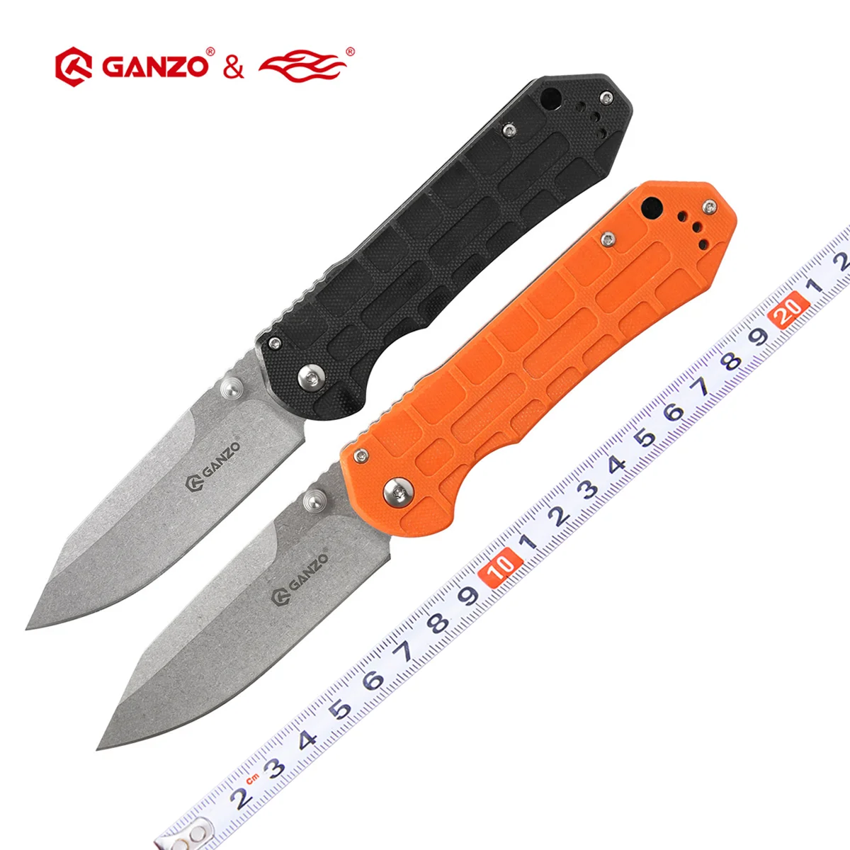 58-60HRC Ganzo G7452P 440C blade G10 Handle Folding knife Survival Camping tool Hunting Pocket Knife edc outdoor tool