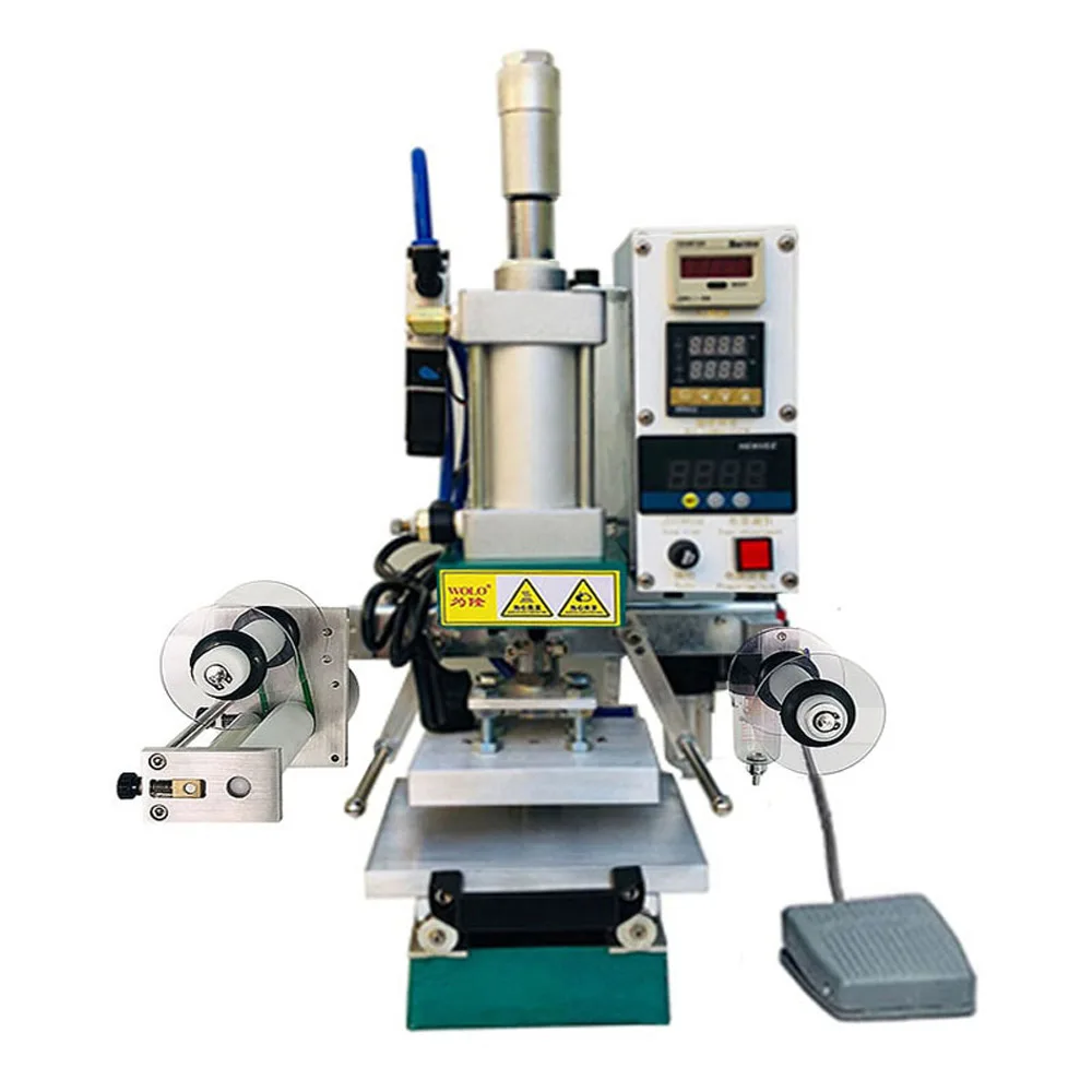 

220v 110V 500w pneumatic hot stamping machine leather wood LOGO brand stamping machine hot stamping tools 2025 NEW