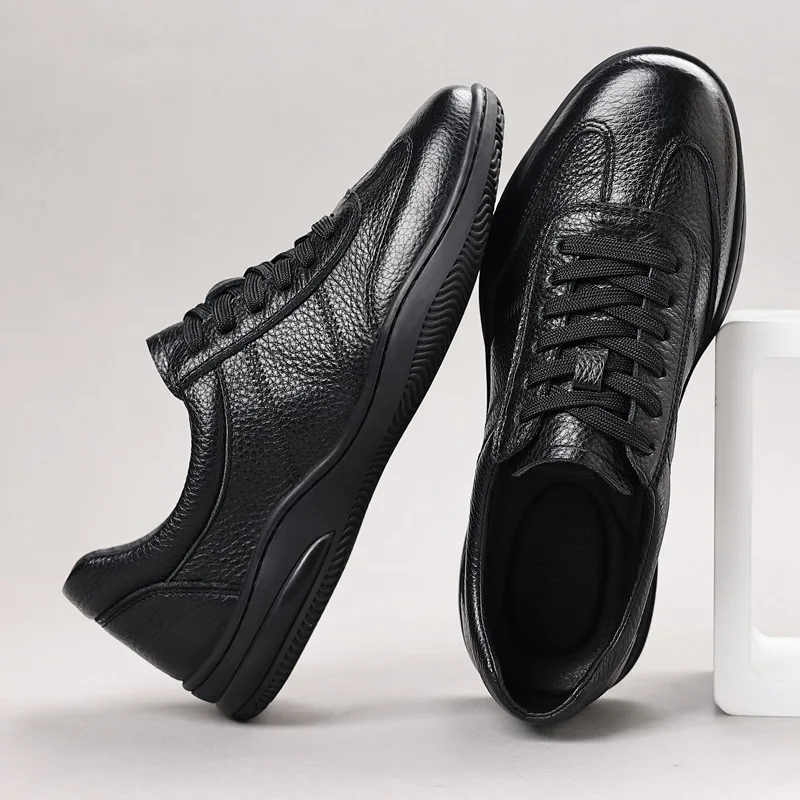 

Men's Sneakers and Casual Shoes for Man Shoes First-layer Cowhide, Pull-over Style, Wear-resistant, Rubber Sole N-88801