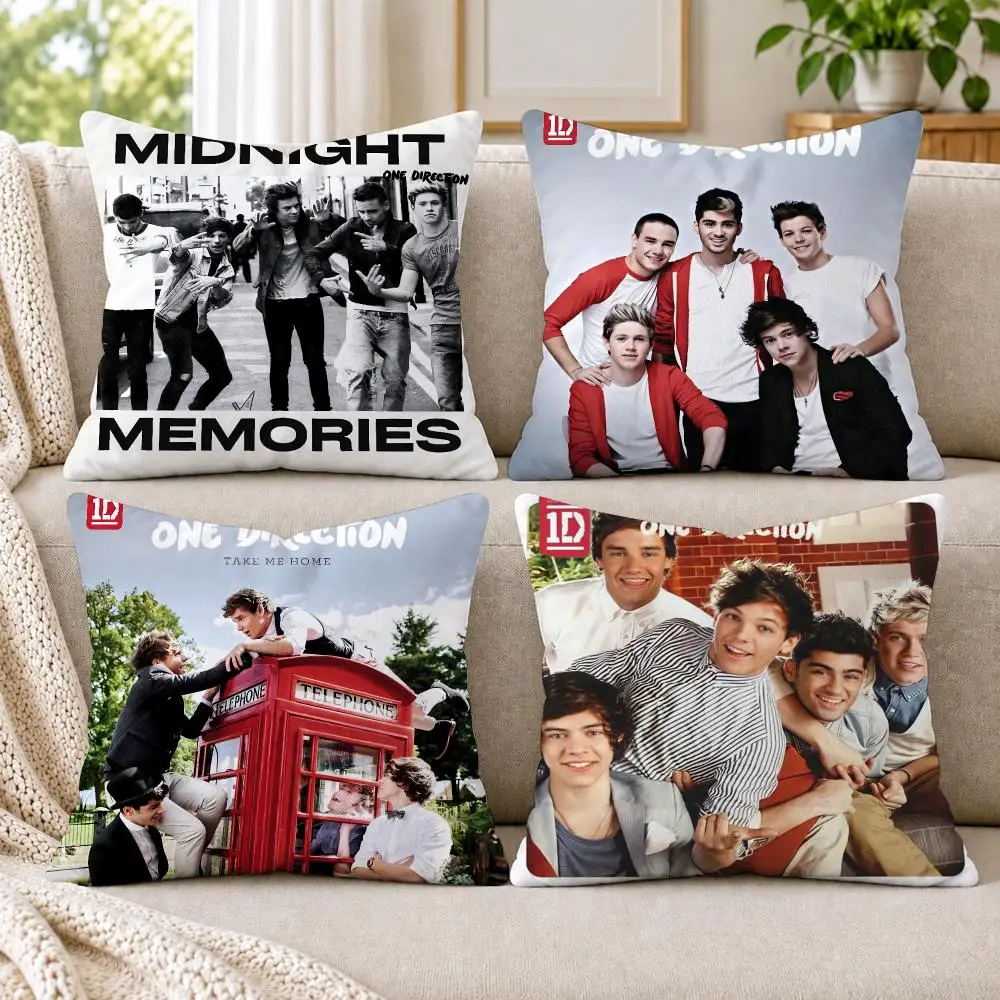 Band O-Ones Directioned Cushion Cover Short Plush Double-Sided Printing Sofa Bedroom Living Room Throw Pillow Cover Home Decor