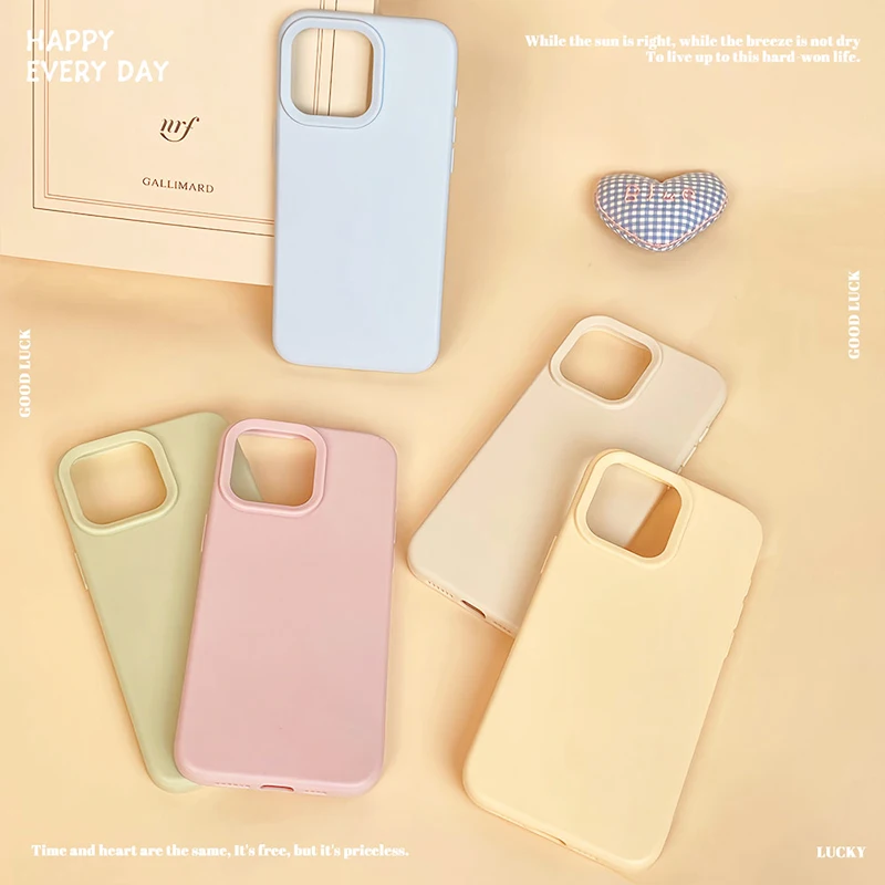 جميل معكرون كاندي اللون القضية آيفون الهواء 17 16 15 14 13 12 11 برو ماكس زائد سيليكون لينة ماتي مربع بولي يوريثان الغطاء الخلفي قذيفة