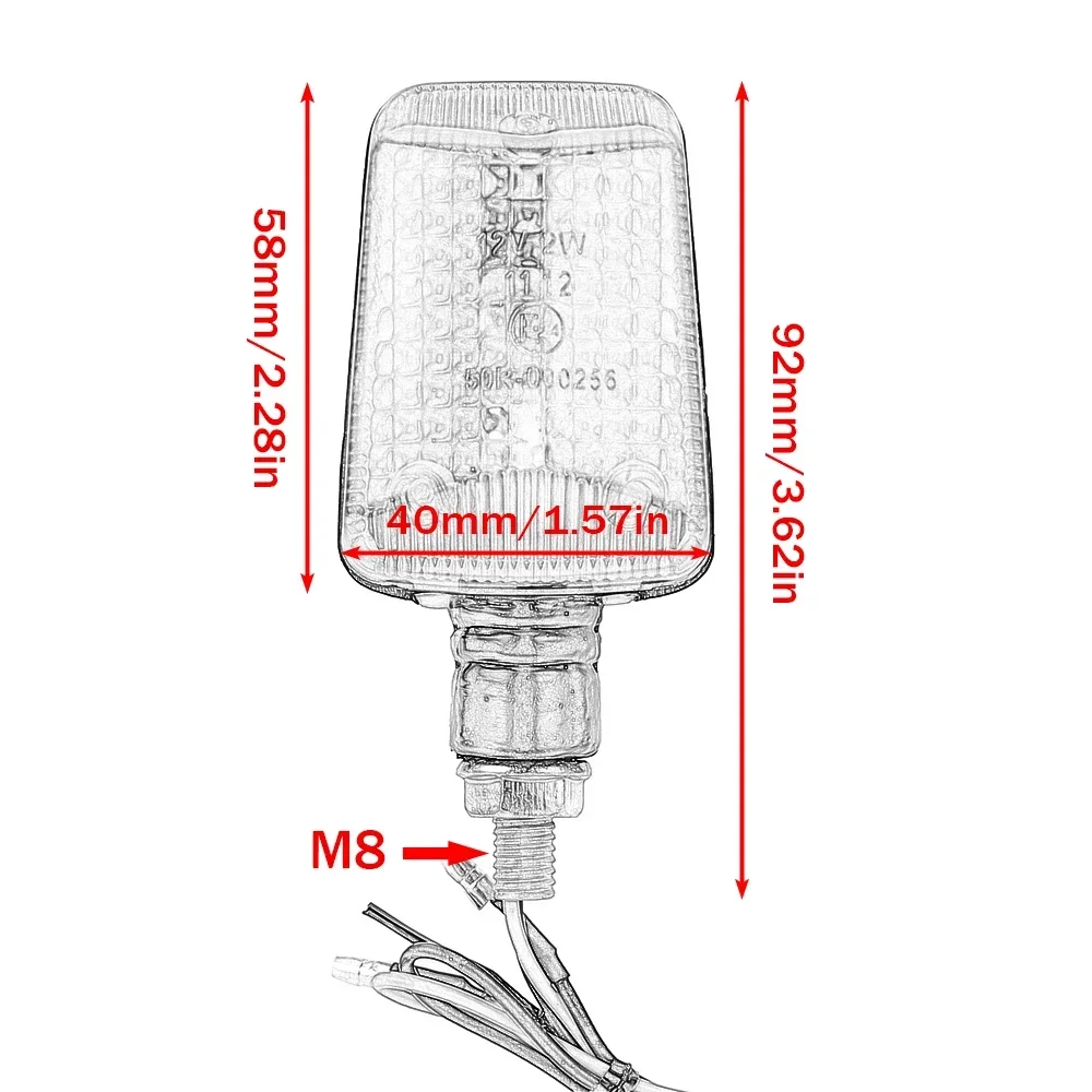 2 Pcs Motorcycle Indicator 12V Light Blinker Lamp Amber Turn Signal For most Honda, For Yamaha, For Suzuki For Kawasaki