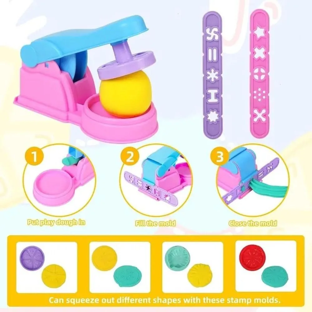 Fai finta di giocare Mini creativo 3D plastilina stampo educativo fai da te modellazione accessori in argilla plastica sicura kit di strumenti per pasta fai da te per bambini