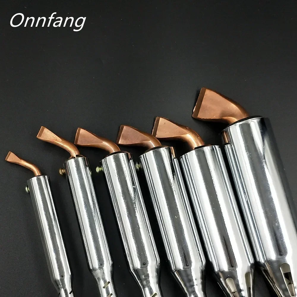 Onnfang Electric Soldering Iron Wood Handle Heavy Duty Chisel Tip 220V Soldering Iron 75W/100W/150W/200W/300W For Repair Tool