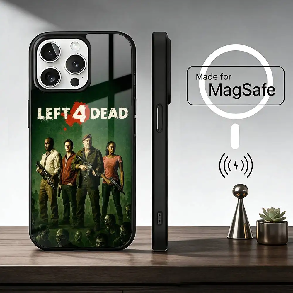 Spiel K-LEFT 4 DEAD Telefon Fall Für IPhone 17 16 15 14 13 12 11 Plus Pro Max plus Drahtlose Ladegerät Abdeckung Funda