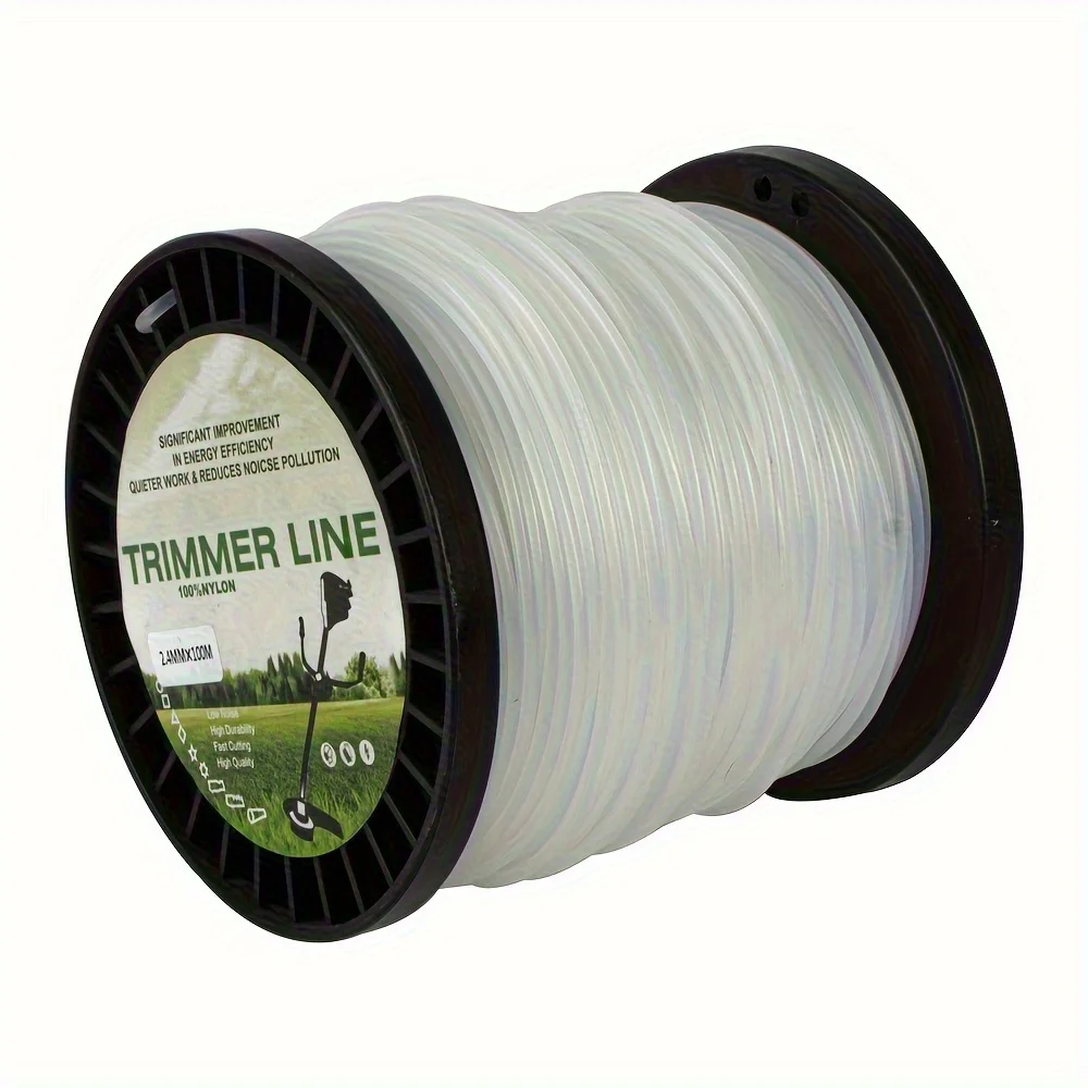 100M Nylon Trimmer Line BrushCutter Weed Rope Strimmer Tool Accessories Lawn Mower Wire