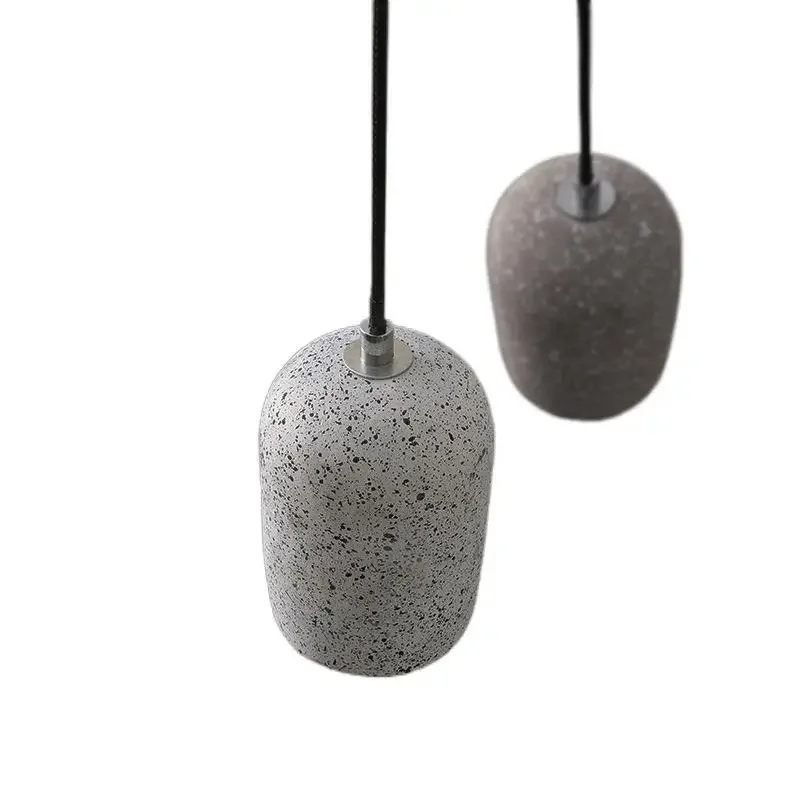 Nordic Industrial Style Cement Pendant Lamp LOFT Restaurant Creative Bar Bedroom Hallway LED Lighting Hanging Light Stone Indoor