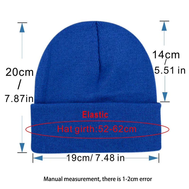 Embroidery Custom Text 61 Colors Sun French Beanies Knitted hats Winter thick caps Men Women Unisex Female Caps Warmer Bonnet